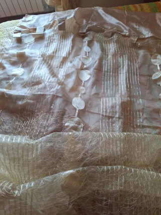 Pannello tenda beige oro