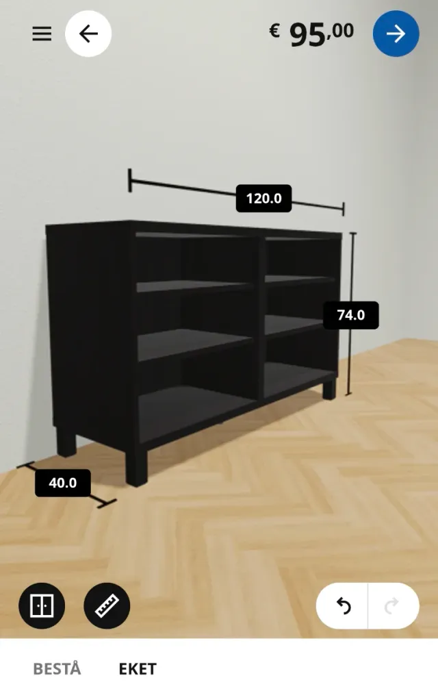 Mueble BESTA IKEA negro/marrón