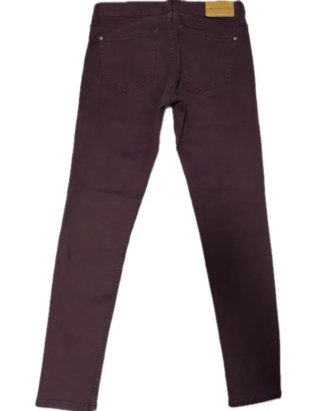 Vaqueros granate Mango Talla 36