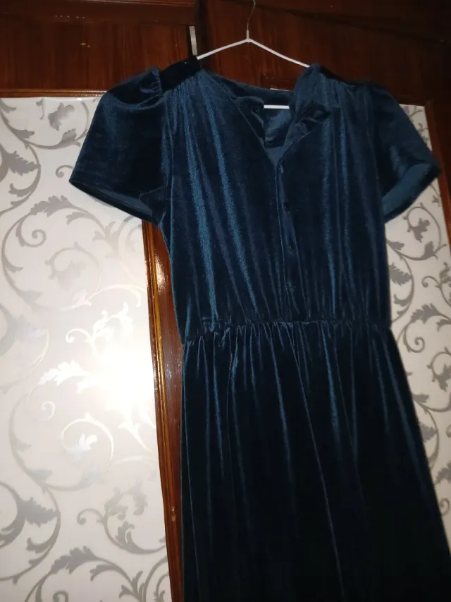 Mono niña terciopelo Zara azul