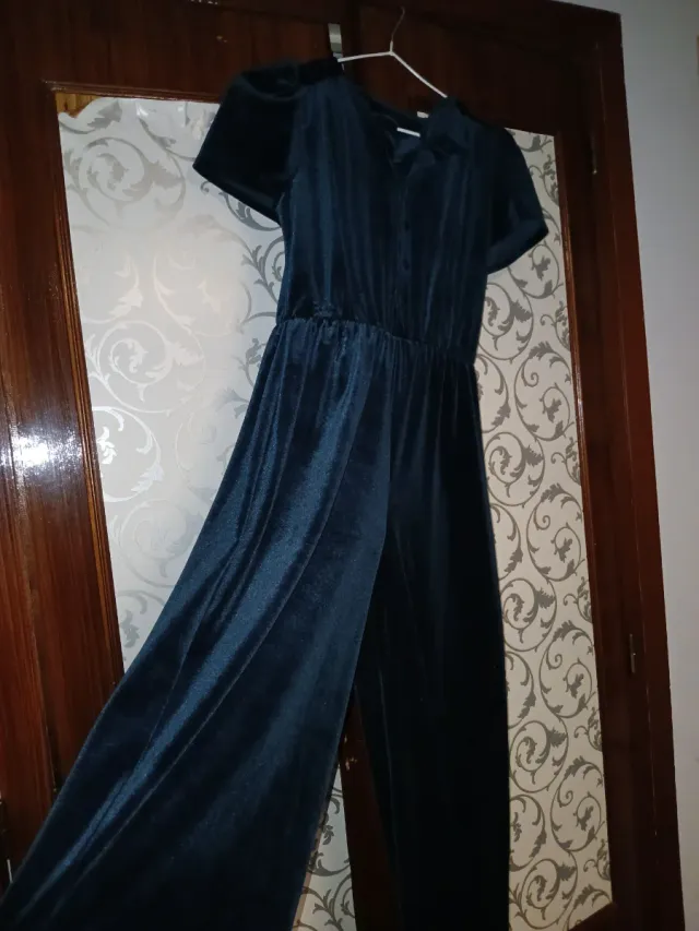 Mono niña terciopelo Zara azul