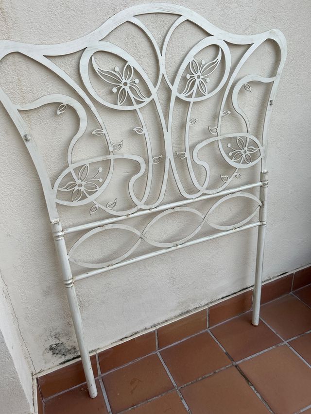 Cabecero forja blanco