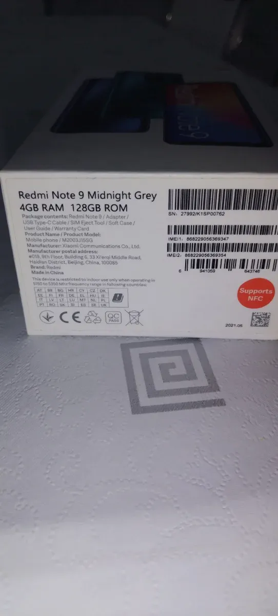 Xiaomi Redmi Note 9 128GB Azul/Verde