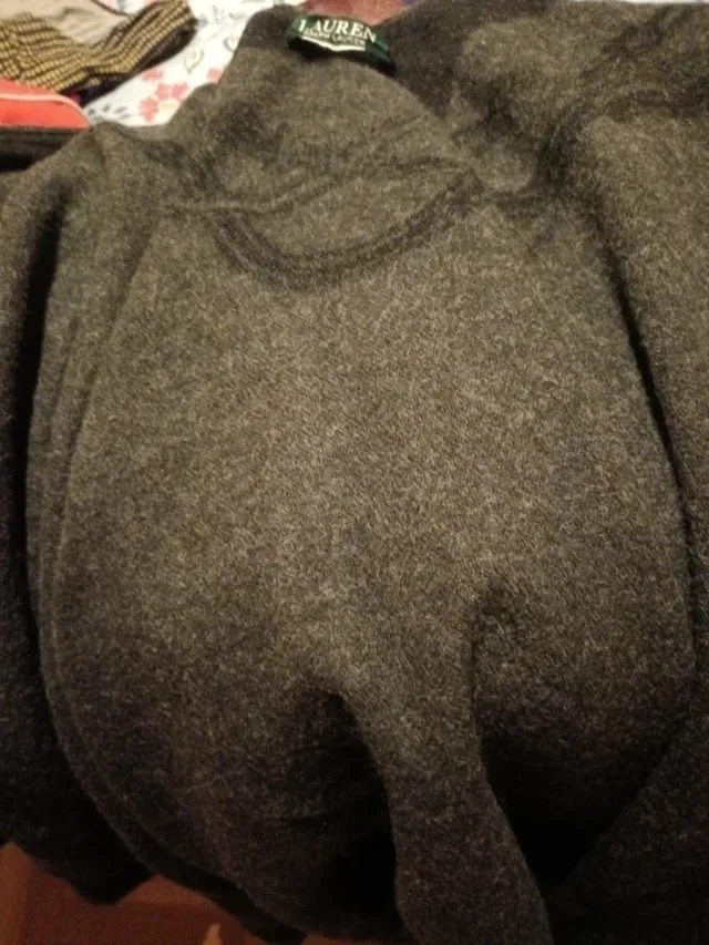 Capa mujer negra y gris talla única