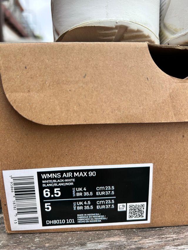 Nike Air Max 90 Mujer Gris y Blanco