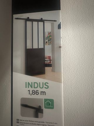 Kit Puerta Corredera Rústico Indus 1,86m