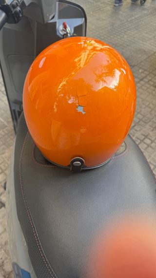 Casco Lambretta Naranja Original