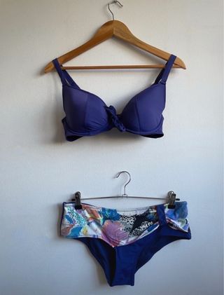 Bikini DAVID azul y multicolor