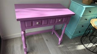 Recibidor vintage malva madera