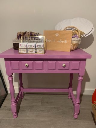 Recibidor vintage malva madera