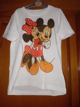 Camiseta Mickey y Minnie Niña Talla 6