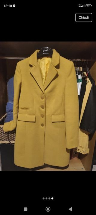 Cappottino donna giallo senape