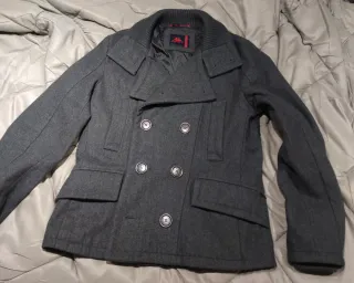 Cappotto doppiopetto Kappa Tg. M Grigio