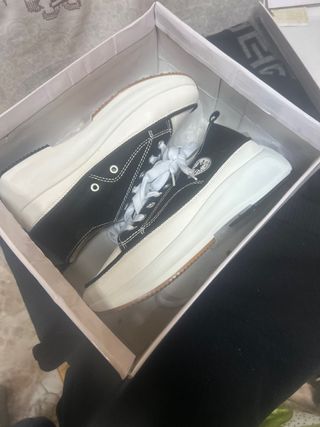 Converse plataforma negras y blancas