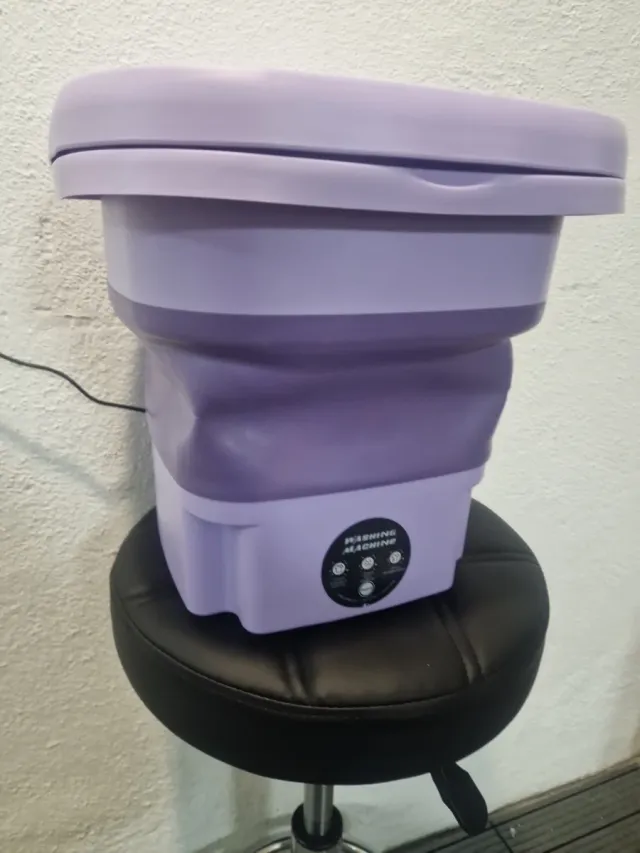 Lavadora portátil plegable morada