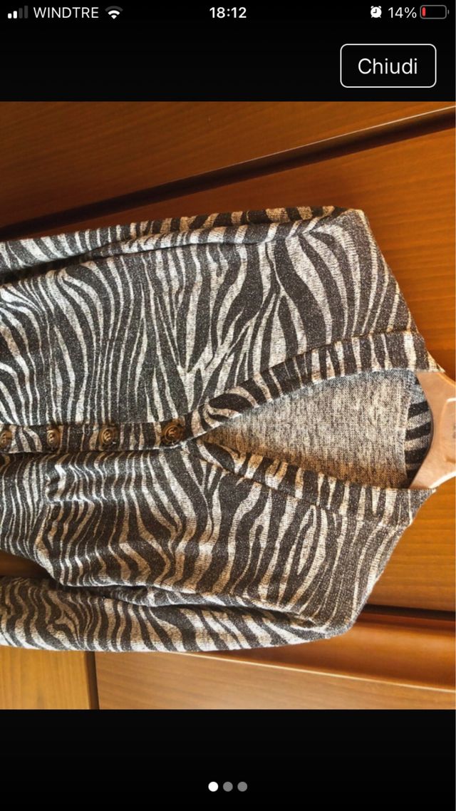 Golfino lurex nero e grigio