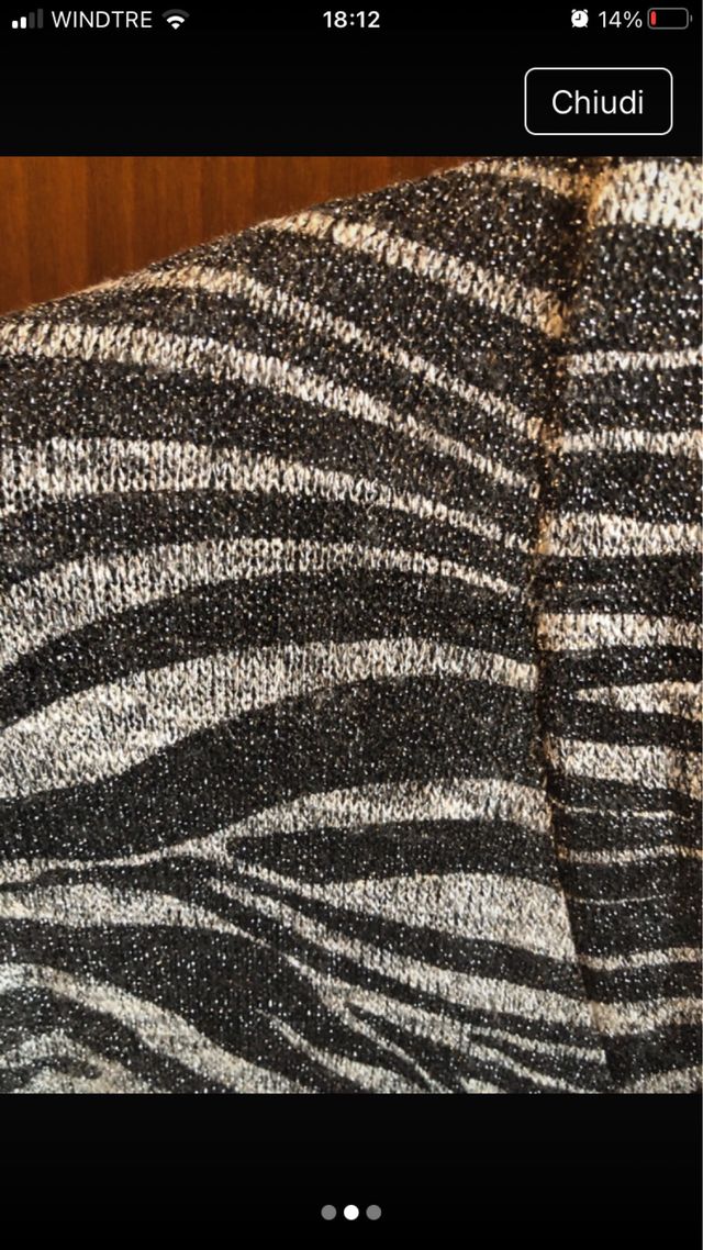 Golfino lurex nero e grigio