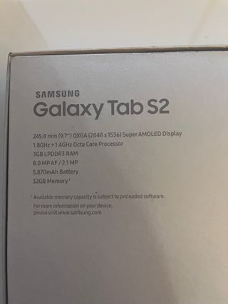 Samsung Galaxy Tab S2 Negra