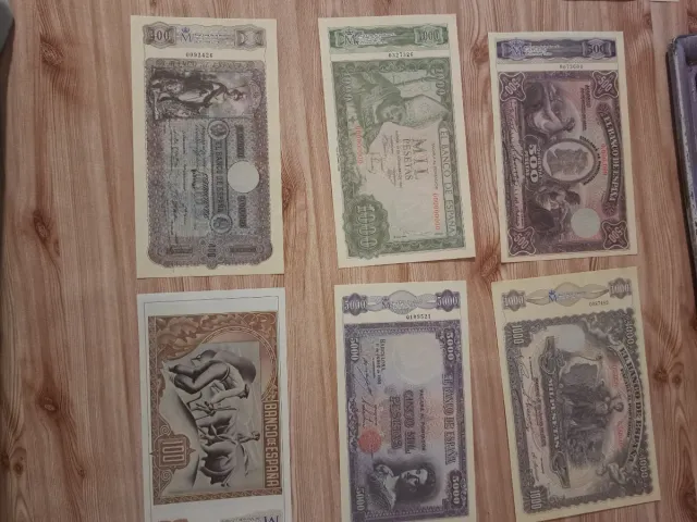 6 Billetes Antiguos Banco de España