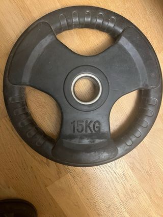 Pesa Rusa 20kg + 2 Discos Pesas 15 y 10kg