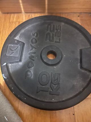 Pesa Rusa 20kg + 2 Discos Pesas 15 y 10kg