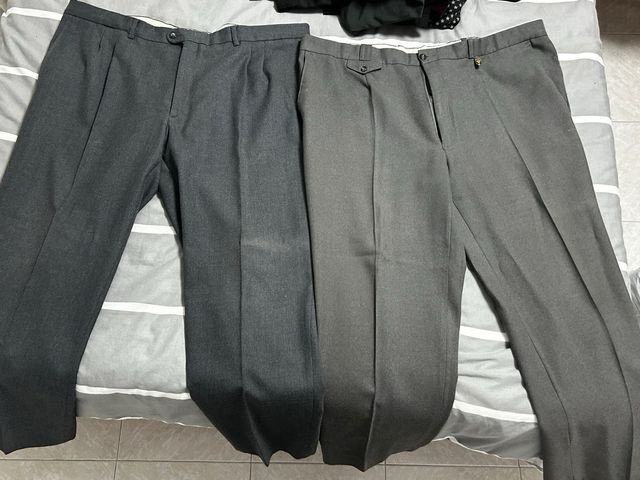 Pack 4 Pantalones Vestir Grises y negros