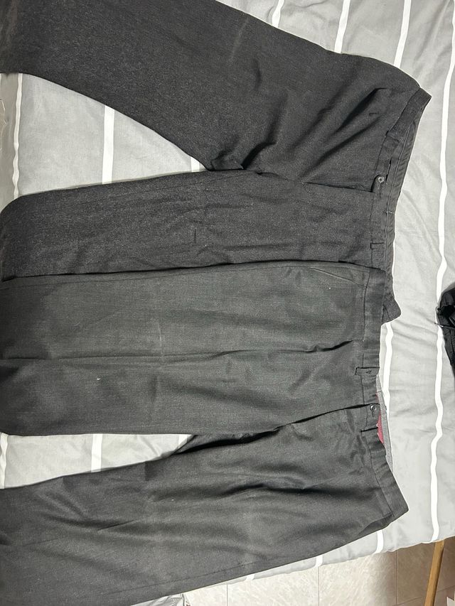 Pack 4 Pantalones Vestir Grises y negros