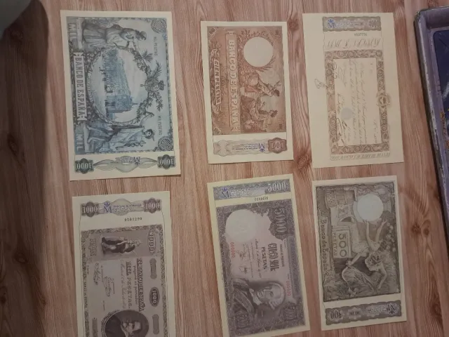 Lote 6 Billetes España Pesetas