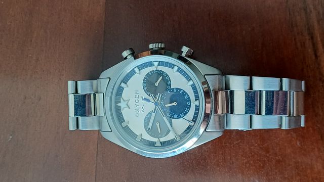 Reloj Oxygen Cuarzo Plata y Blanco