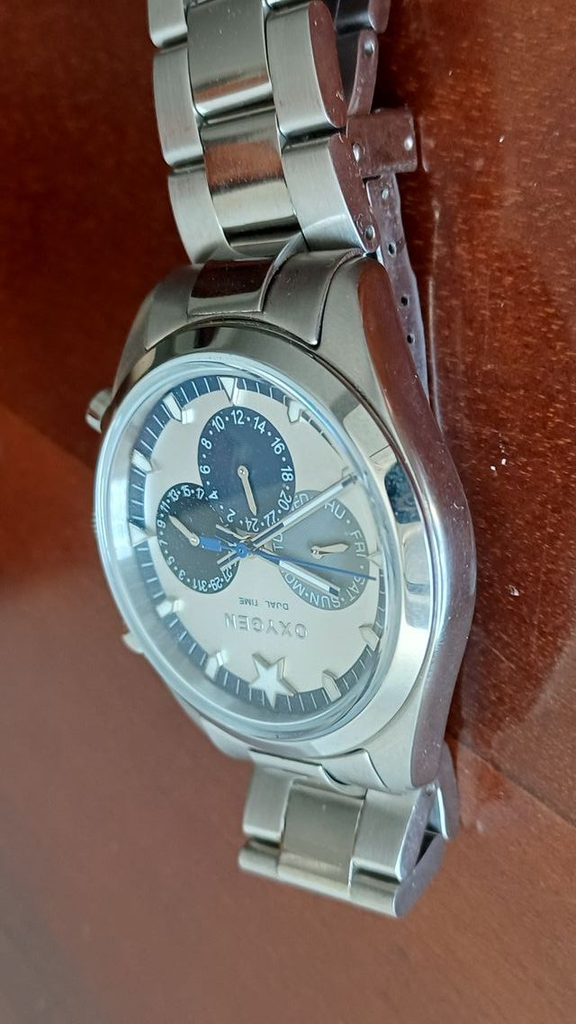 Reloj Oxygen Cuarzo Plata y Blanco