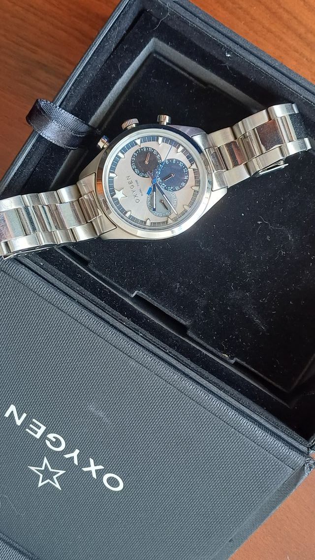 Reloj Oxygen Cuarzo Plata y Blanco