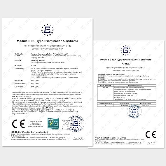 SOB Arnés Corporal Completo Certificado CE