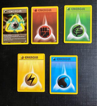 Set 5 Carte Pokémon Energia - 1 Rara