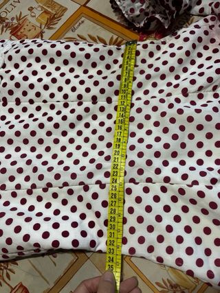 Traje Flamenca Canastero Burdeos y Blanco