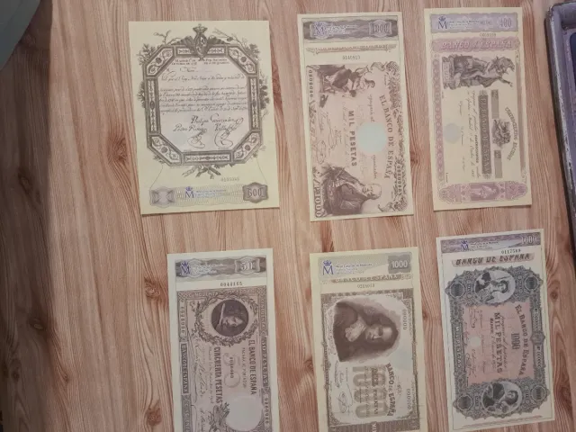 Lote 6 Billetes España Pesetas