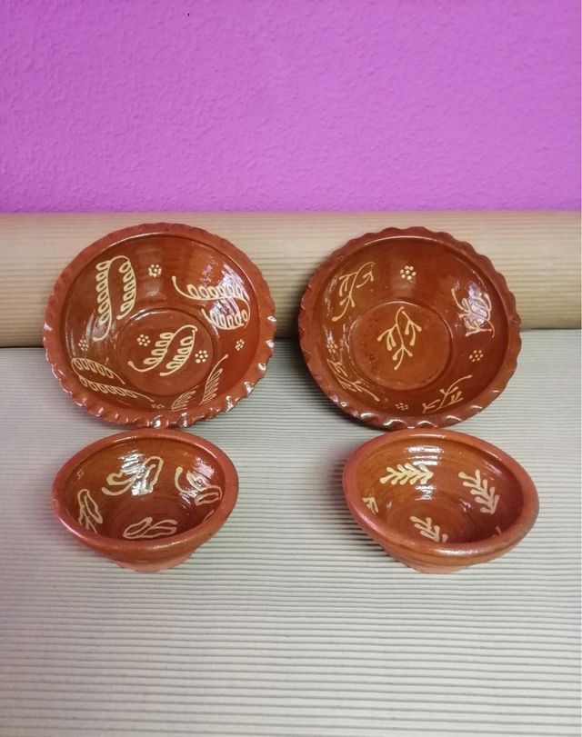 Juego 4 Cuencos Cerámica De Alba