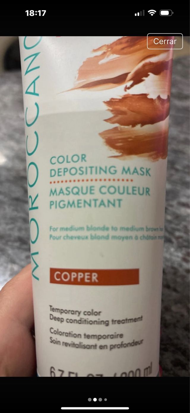 Mascarilla Moroccanoil Color Copper 200ml