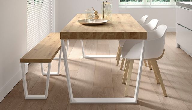 Mesa de comedor KAZAN8 madera y metal