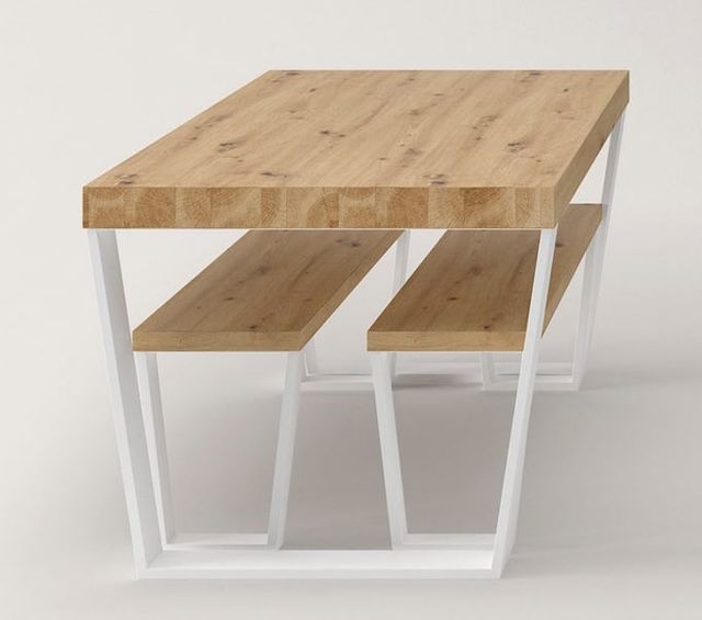 Mesa de comedor KAZAN8 madera y metal