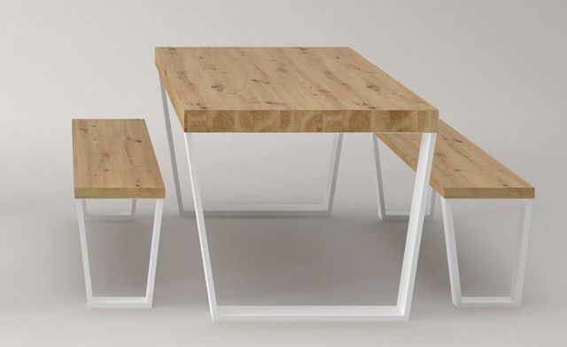 Mesa de comedor KAZAN8 madera y metal