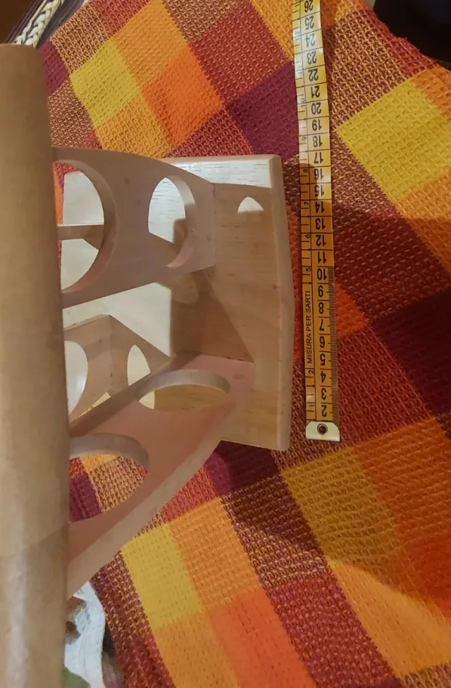 Porta spezie girevole in legno chiaro 18xh20x18 cm