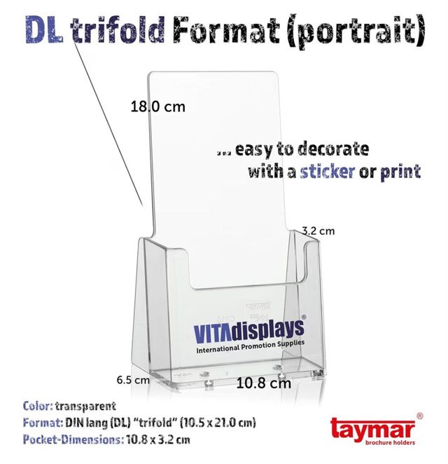 Soporte para folletos DIN largo (2 unidades)