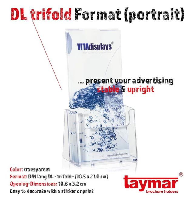 Soporte para folletos DIN largo (2 unidades)