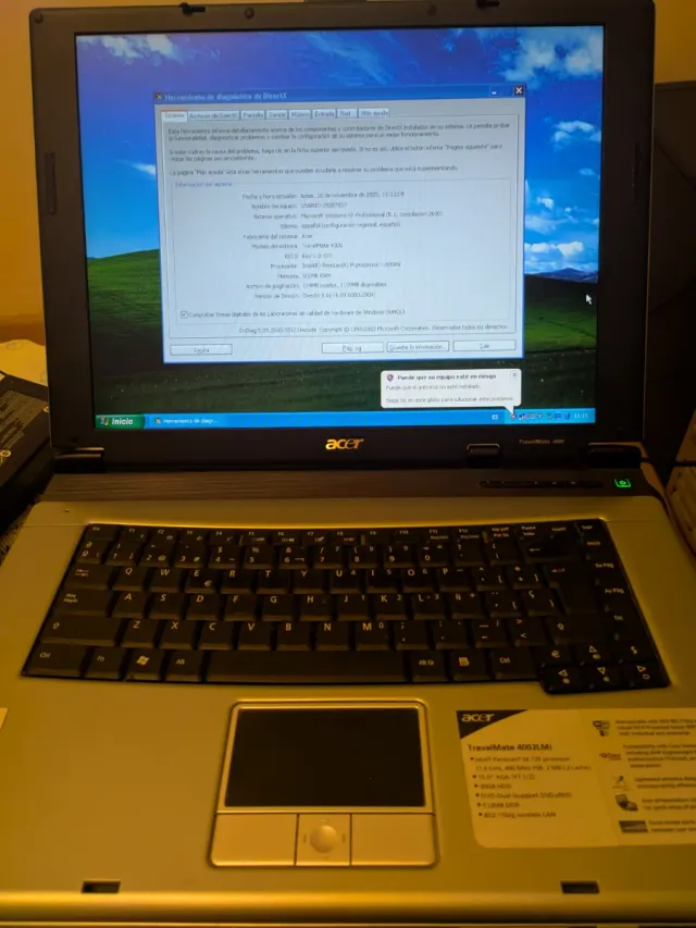 Portátil Acer Travelmate 4000