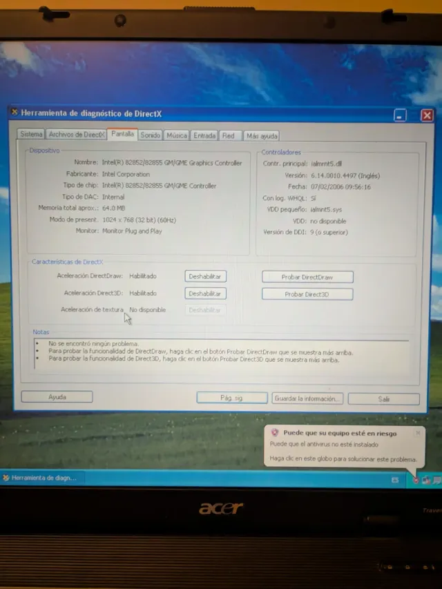 Portátil Acer Travelmate 4000