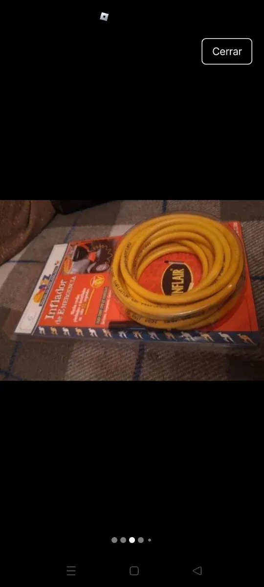 Inflador de emergencia amarillo