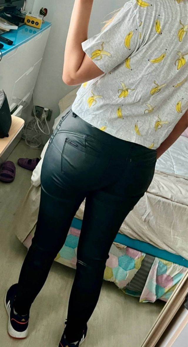 Jeans effetto pelle Mango Taglia S