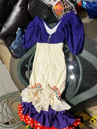 Traje Flamenca Perforado Diseño Exclusivo