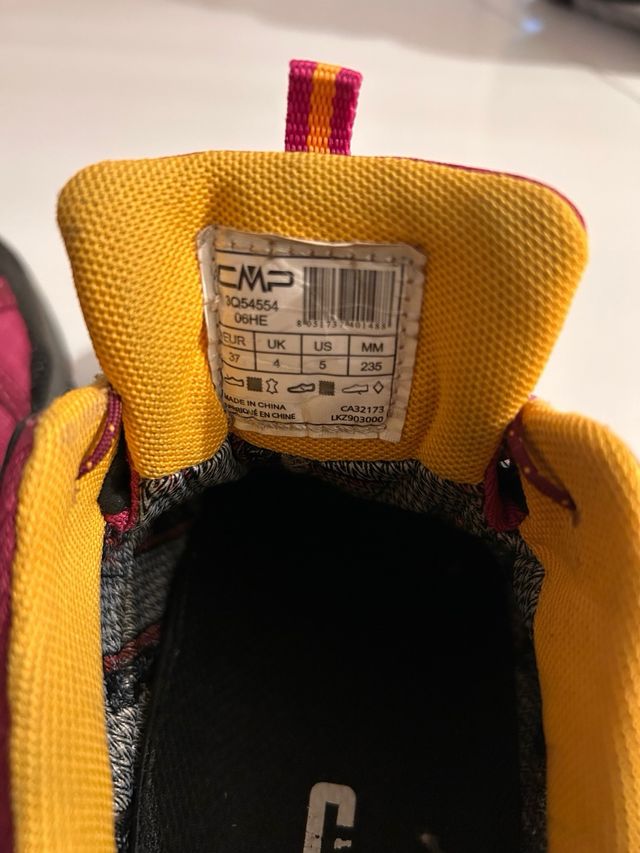 Zapatillas senderismo CMP talla 37 niña. 23cm