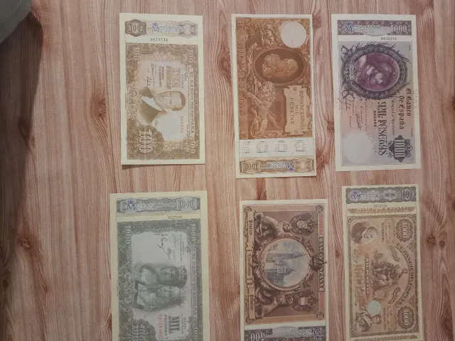 Lote 6 Billetes España Pesetas